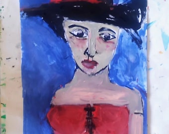 abstract expressionist portrait painting