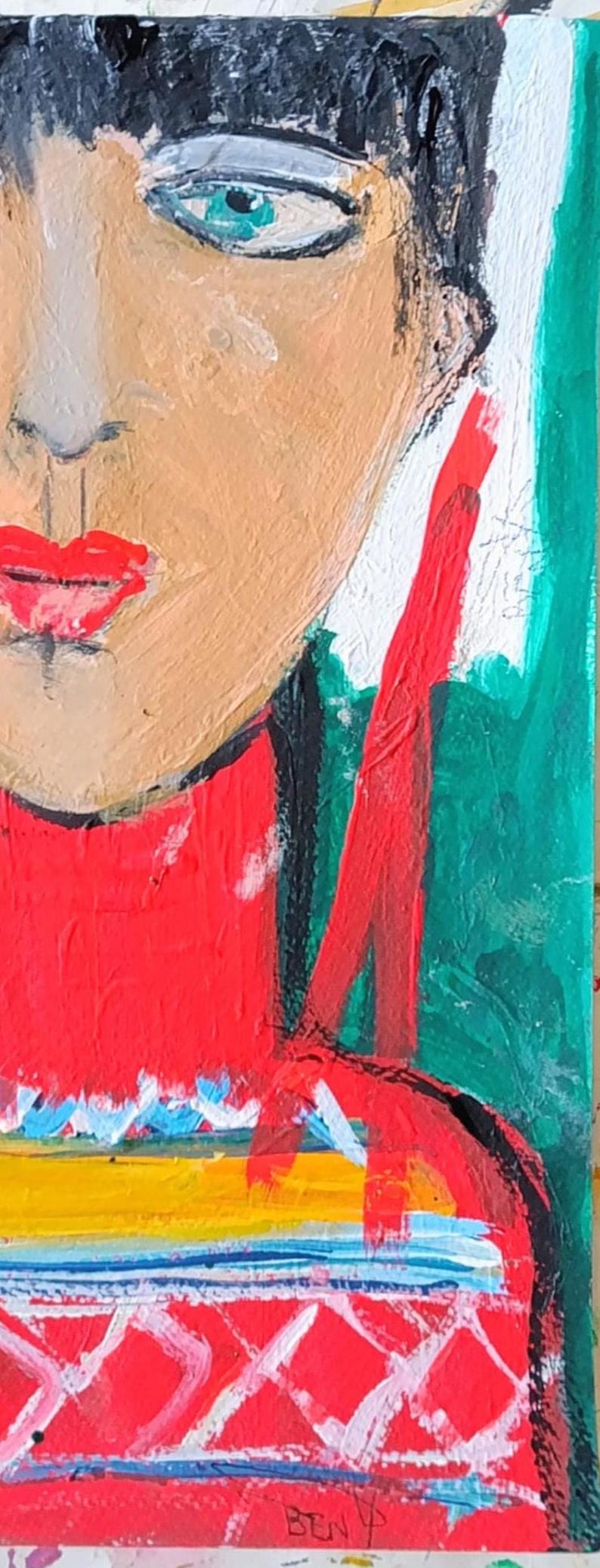 Original Abstract Face female feminine portrait women Modern Contemporary image 2