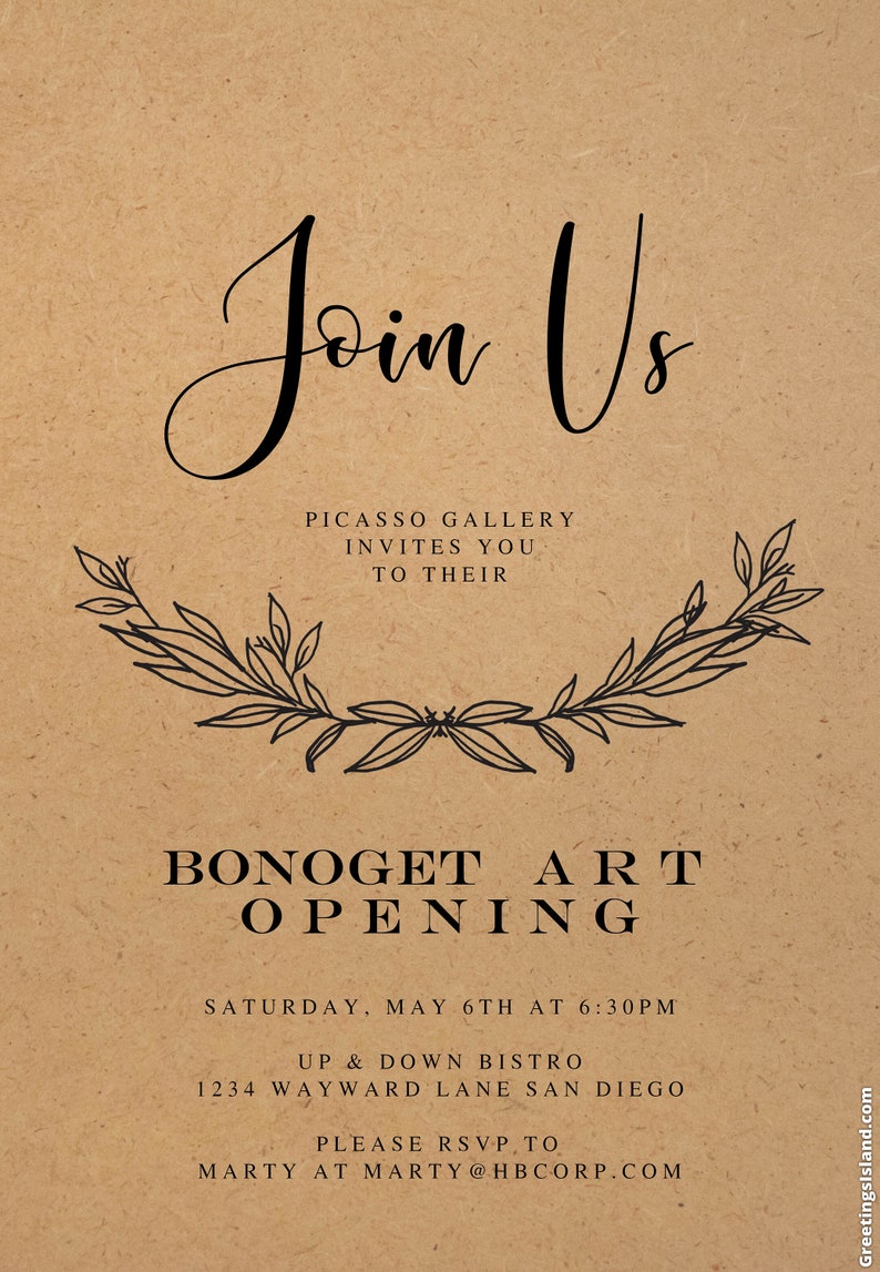 Invitation Maker Business Event Invitations Instant Download Etsy