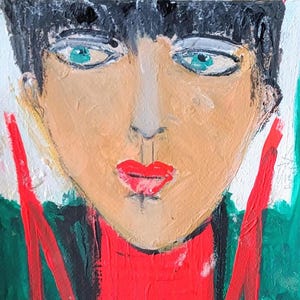Original Abstract Face female feminine portrait women Modern Contemporary image 4