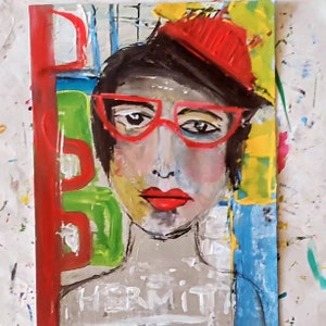 Figure Abstract Painting Woman Abstract Painting Large Textured Wall Art Original Woman Painting ,small art work. One of a Kind Art