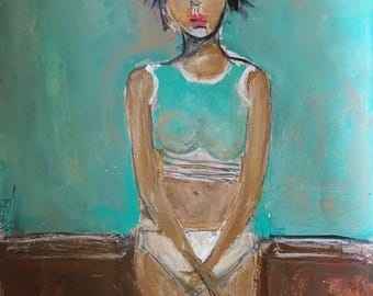 abstract portrait painting modern art contemporary artists paintings
