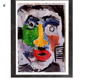 expressionnisme Artwork - Portrait féminin moderne - Art original - Peinture de portrait - Peinture acrylique .portrait face art