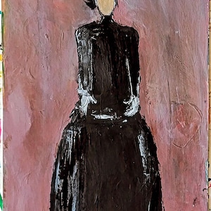 Abstract Portrait Painting: Modern Impressionist Art