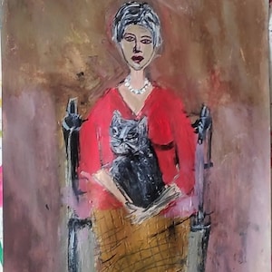 Wall art women portrait  painting art-original painting-home decoration art-. abstract acrylic painting.-pet portrait