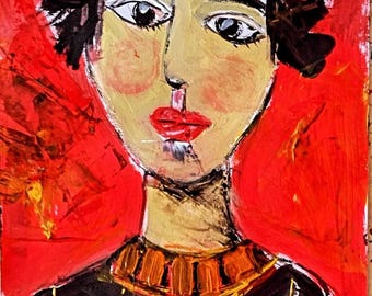abstract portrait painting modern art contemporary artists paintings