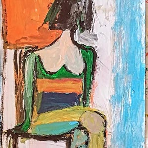 original   art  painting.  modern  art  portrait