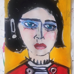 Pintura artística de retrato sin rostro. Estilos de pintura de retrato originales, regalos de retrato artístico