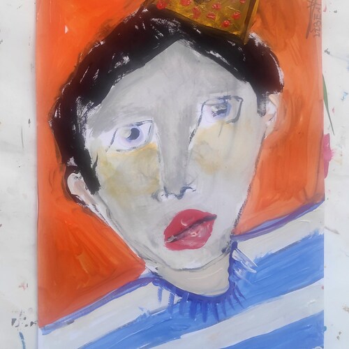 Abstract Face Painting Colorful Abstract Art Original Etsy