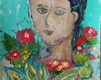 abstract portrait painting modern art contemporary artists original