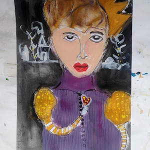 portrait Artwork - Modern Female Portrait - Original Art - Portrait Painting - Acrylic Painting - Contemporary Art