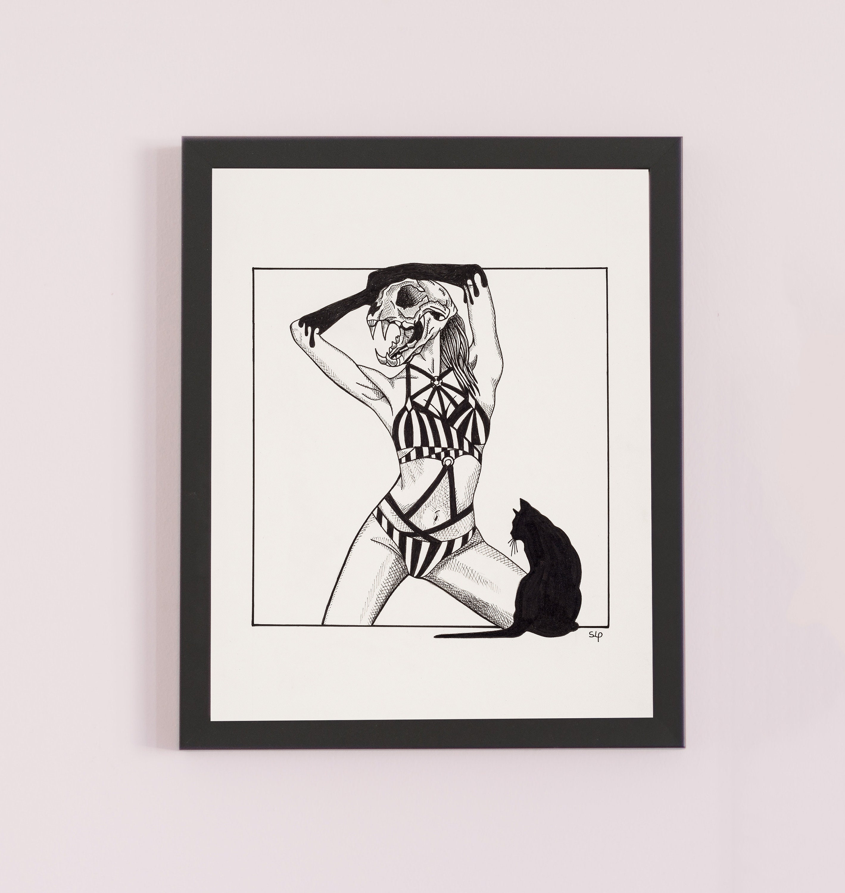 Impression Jet d'encre Fine Art Cat Girl