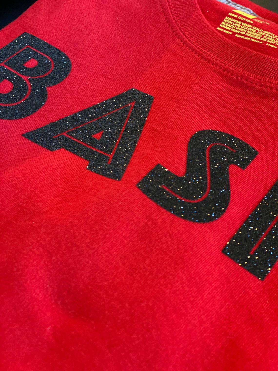 BASIC Black Glitter Shirt Etsy