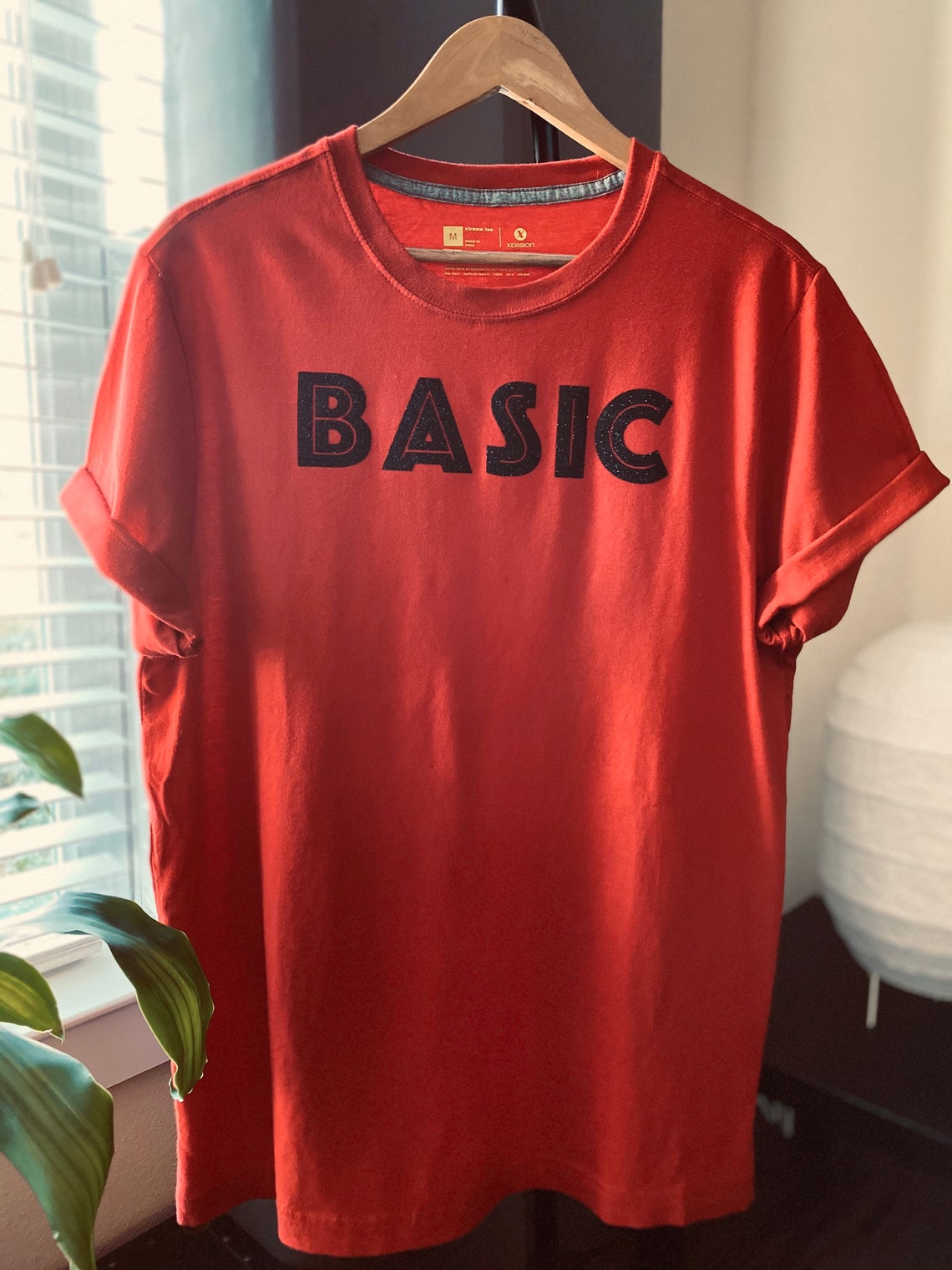 BASIC Black Glitter Shirt Etsy