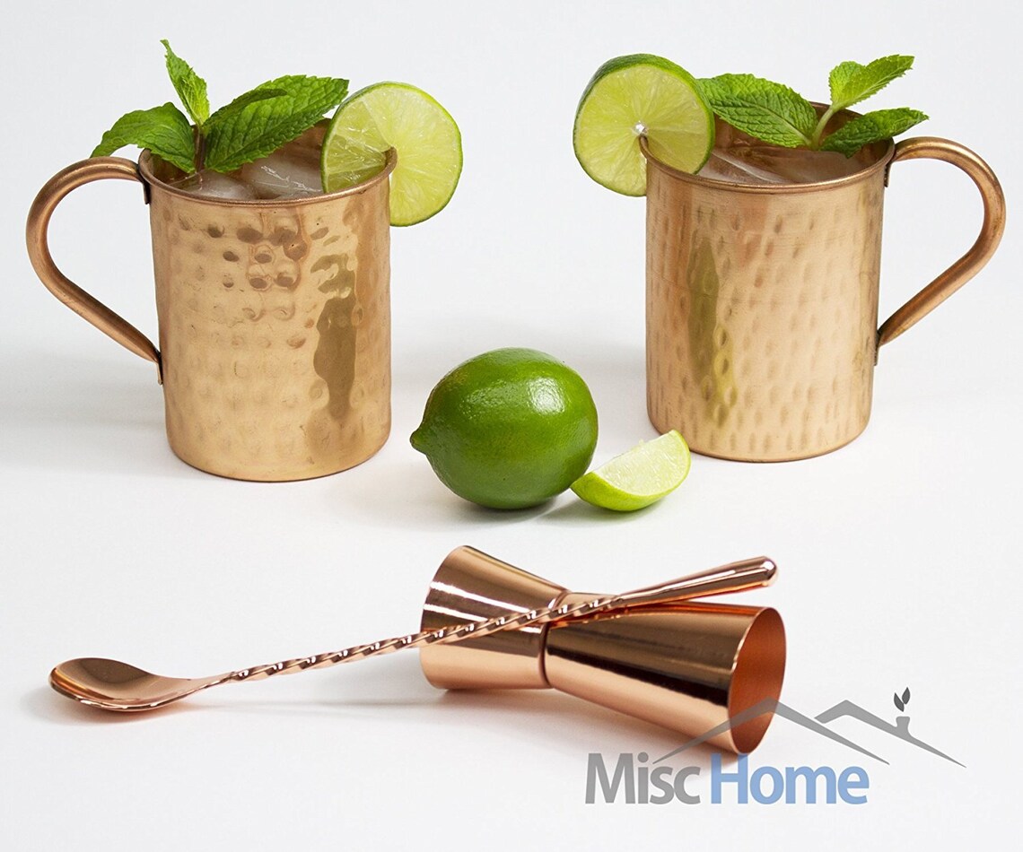 Personalized Moscow Mule Mug Set 7th Wedding Anniversary Etsy