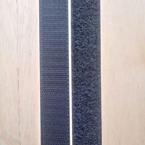 Black Self Adhesive Tape Hook & Loop Strips Stick On Tape Many Widths To Choose From
