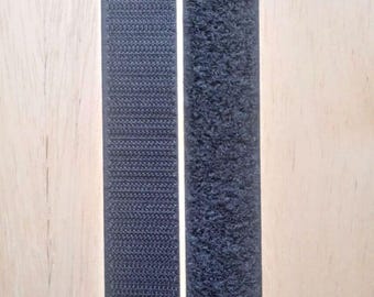 Black Sew On Tape Hook & Loop Strips For Fabric, Dressmaking Many Widths To Choose From
