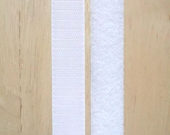 White Self Adhesive Tape Hook & Loop Strips Stick On Tape Sticky Rolls Christmas Xmas Craft