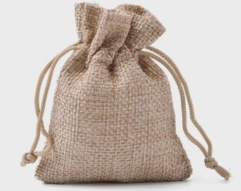 Small Drawstring Burlap Jute Hessian Pouch Bags For Wedding Favours Christmas Birthday For Small Gifts