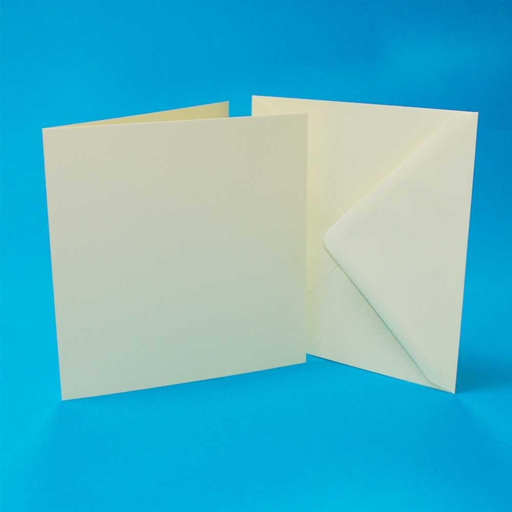 Card Blanks & Plain Envelopes 4x4 5x5 6x6 7x7 White or Ivory for