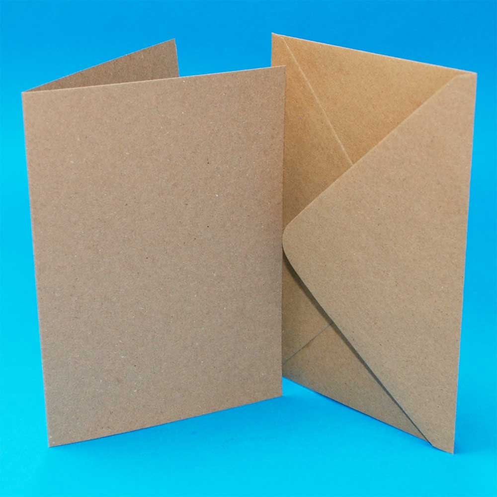 50 Pack Blank Cards with Envelopes, Vintage Kraft Cardstock for Making –  Paper Junkie