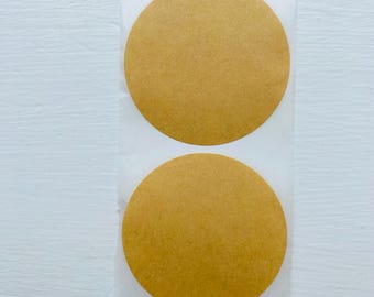Write On Kraft Brown Blank Round Labels Stickers for Labelling Jars Pots Kitchen Pantry Organisation