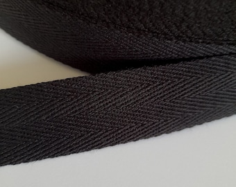 Natural 100% Cotton Webbing Herringbone Weave Twill Trim Tape Edging Trimming Strong And Soft