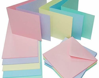 Blank Cards And Plain Envelopes Summer Pastel Colours Craft Wedding Bridal Invitations Invites Card Making Paper Crafts