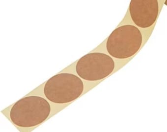 Write On Brown Kraft Blank Round Labels Stickers for Labelling Jars Pots Adhesive Labels