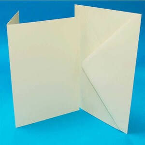 Blank Cards And Plain Envelopes Size 5 x 7 inch White Ivory Or Recycled Kraft Brown Craft Card Making Paper Craft Envelope Ivory