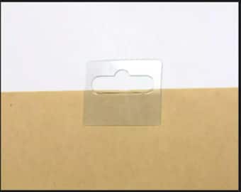 Self Adhesive Flexi Hanging Clear Sticky Tabs Display Hang Tab Euro Slot Hook