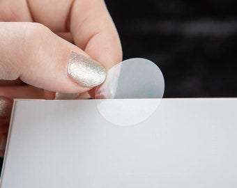Write On Clear Blank Round Labels Stickers for Labelling Jars Pots Kitchen Pantry Organisation