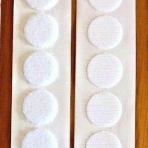 Sticky Hook & Loop Stick On Dots Sticky Coins Spots Colour Black Or White Size 13mm Self Adhesive