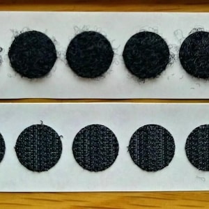 Sticky Self Adhesive Hook And Loop Stick On Dots Black or White 13mm