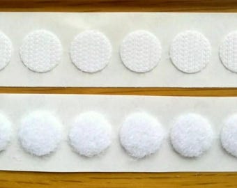 Sticky Self Adhesive Hook And Loop Stick On Dots Black White 13mm