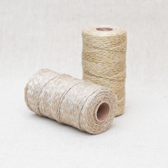 100m Roll Of Jute Twine String Rope Rustic Cord Colours Gold Or Silver For  Wrapping Gifts Gardening Christmas Xmas Decor