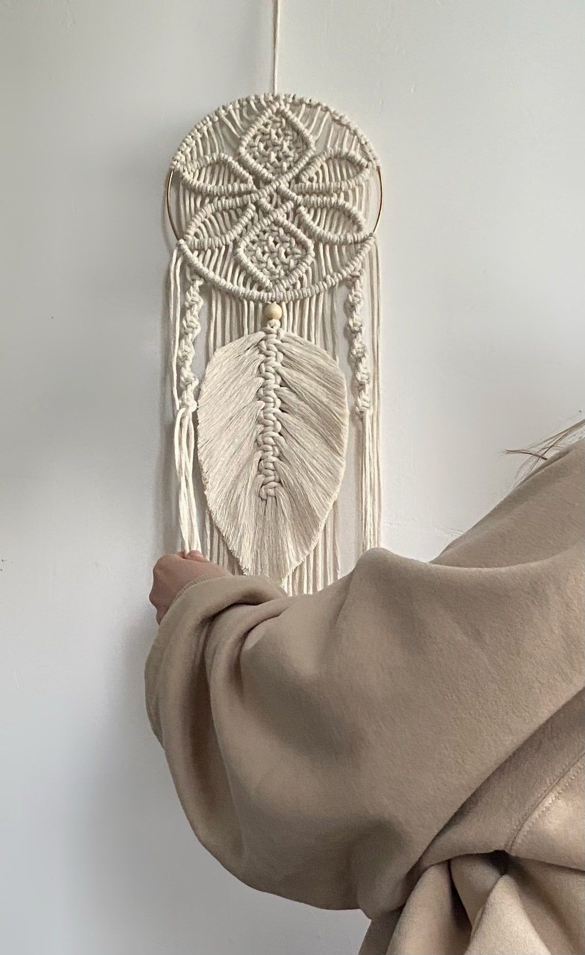 Macrame Dream Catcher Pattern PDF / Macrame flower leaf / DIY Etsy