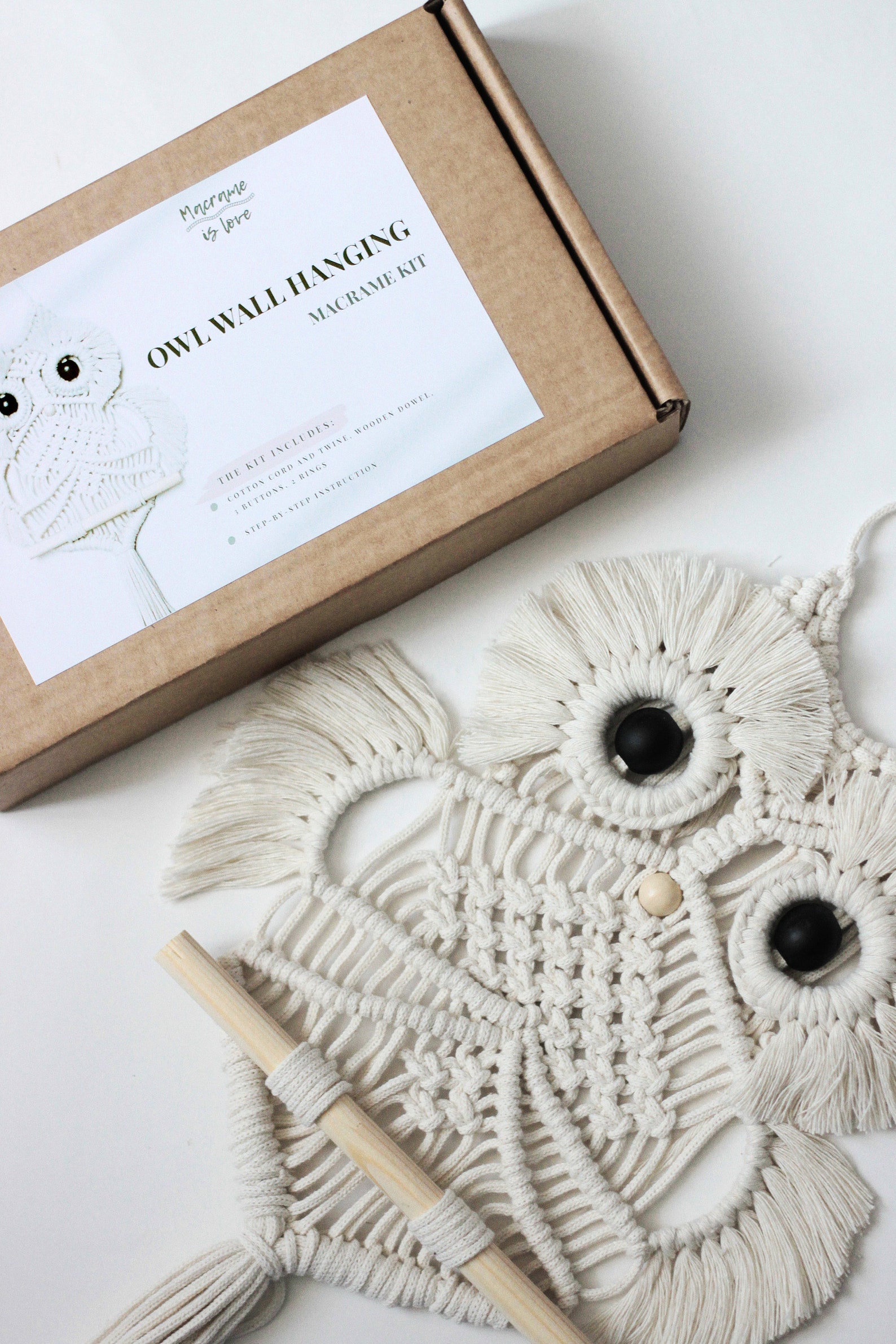 Macrame OWL Kit Macrame Wall Hanging Easy DIY for Etsy
