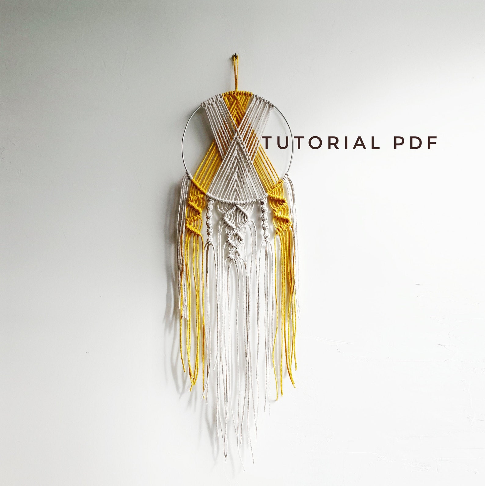 Macrame dream catcher PATTERN pdf / Easy macrame Wall Hanging Etsy
