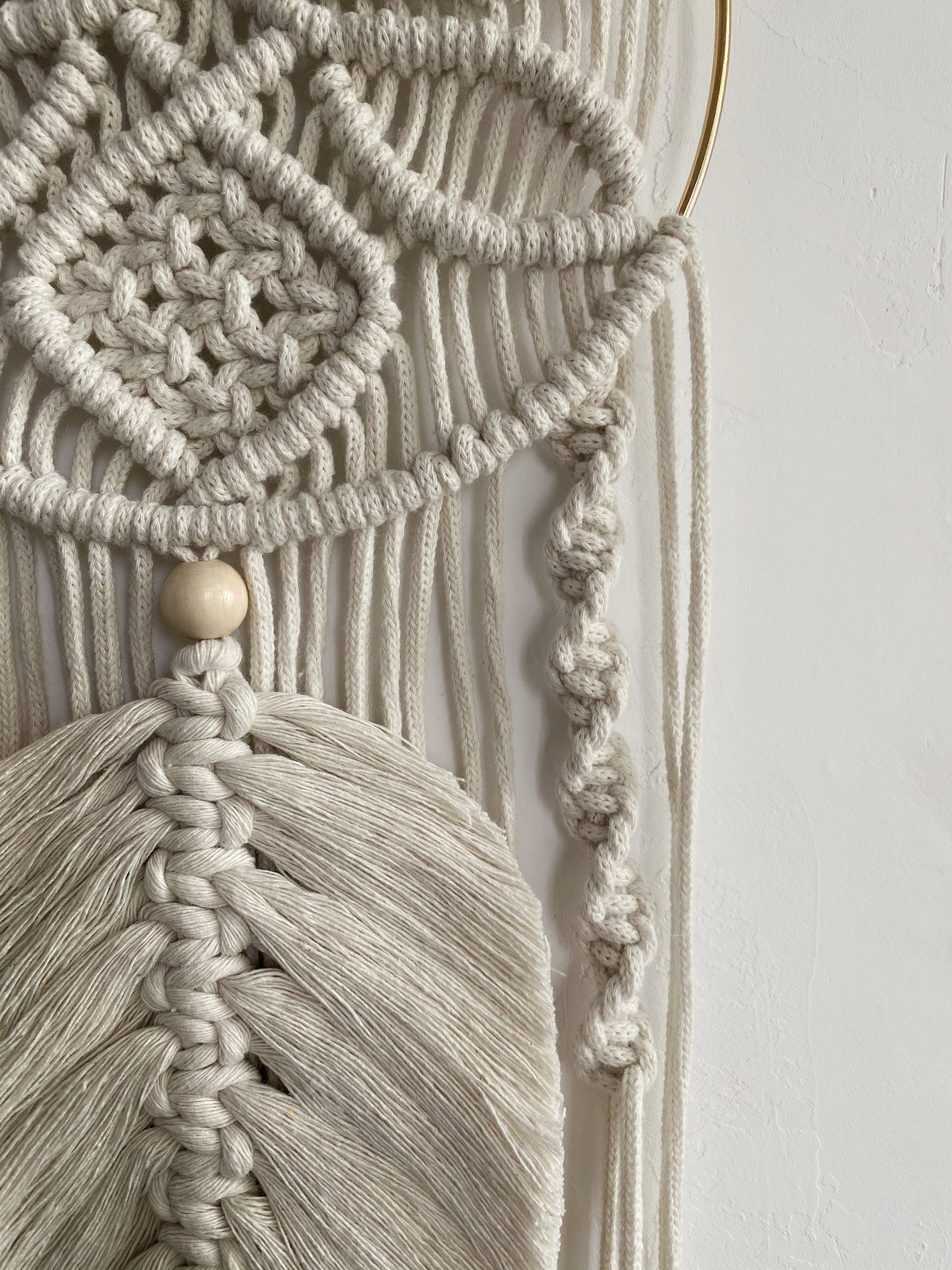 Macrame Dream Catcher Pattern PDF / Macrame flower leaf / DIY Etsy