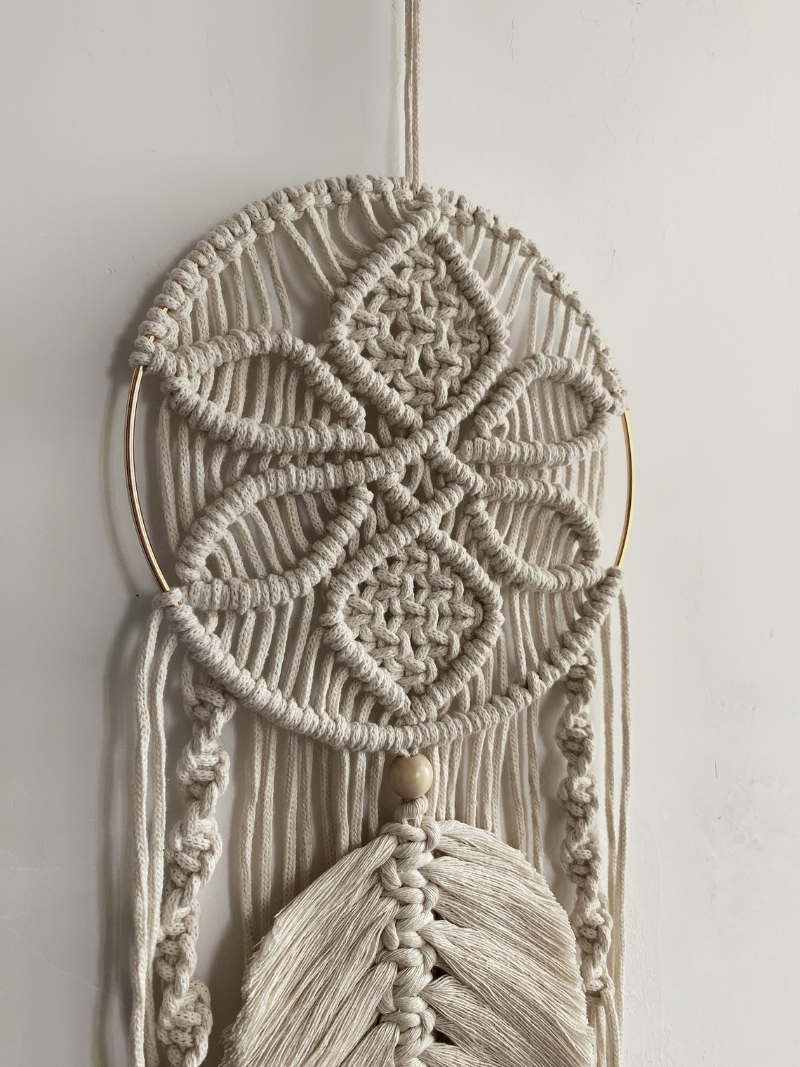 Macrame Dream Catcher Pattern PDF / Macrame flower leaf / DIY Etsy