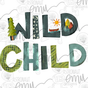 Wild Child PNG, nature sublimation file