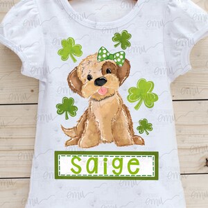 2 files, Girl St. Patrick’s Puppy file, Dog sublimation file