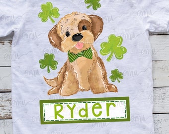 2 files, St. Patrick’s Day Puppy file, Dog sublimation file