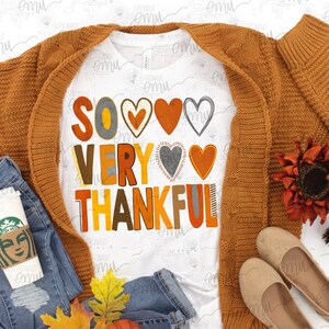 So Sehr Dankbar PNG Datei, Thanksgiving Sublimation Datei