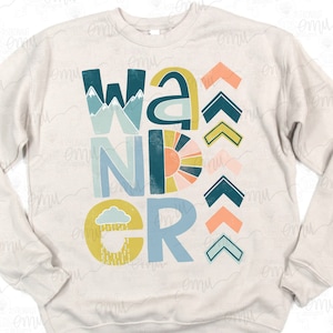 Wander PNG file, outdoorsy sublimation file