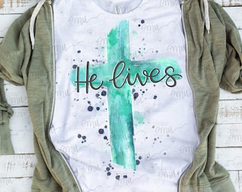 He Lives PNG file, Easter sublimation file