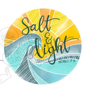 Salt and Light PNG, Matthew 5:15-16 sublimation file