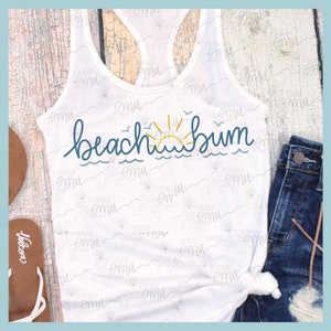 Beach bum png file, summer sublimation file