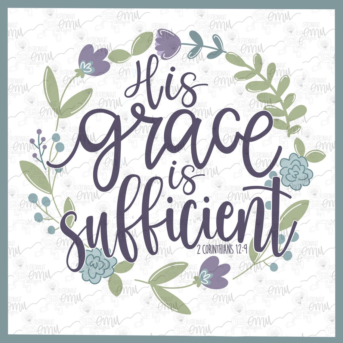 His Grace is Sufficient PNG Bible Verse Sublimation File 2 Etsy